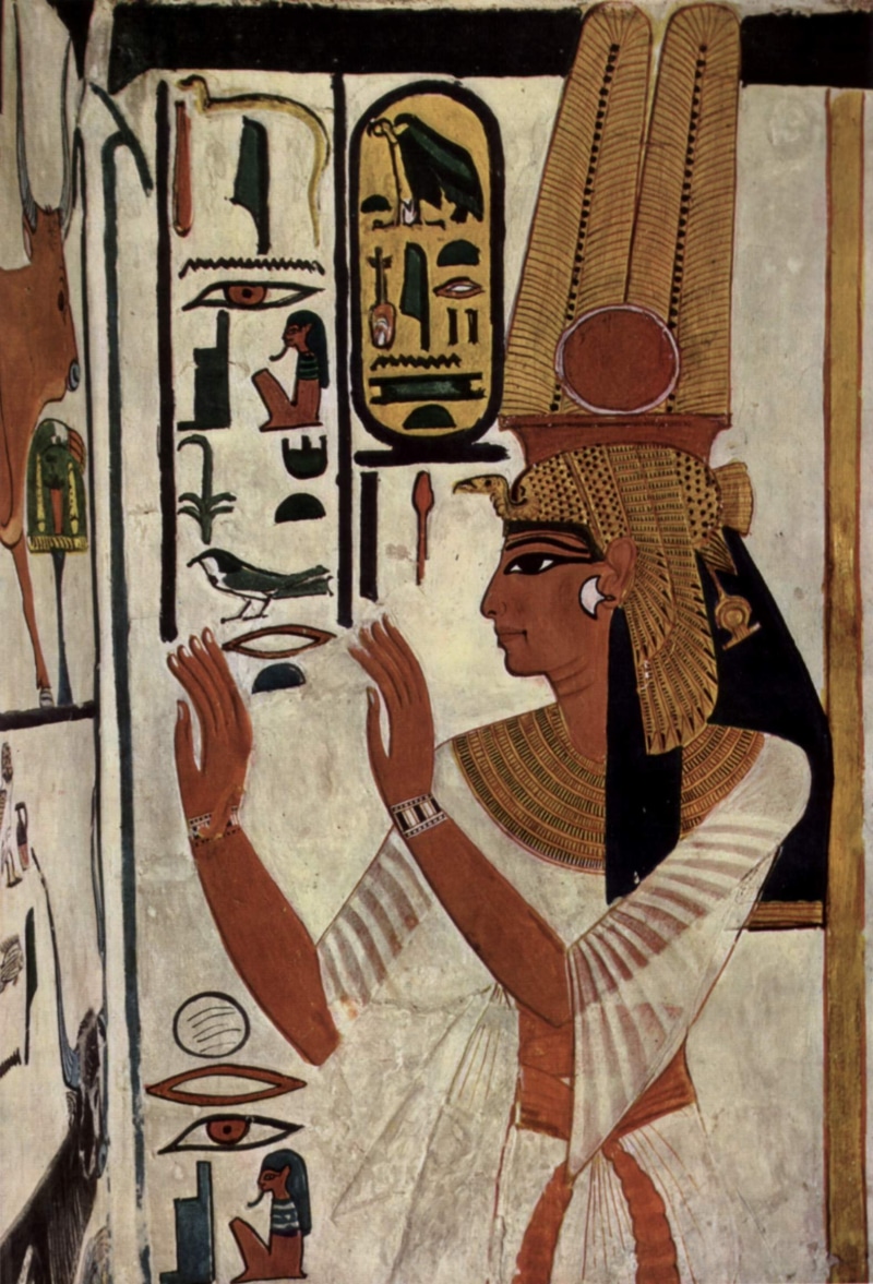 nefertari, queen, illustration, mural, tomb, day, tomb painting, human representation, art, craft, burial chamber, valley of the kings, built structure