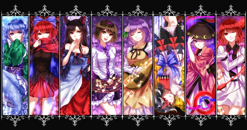 Seija Kijin, Wakasagihime (Touhou), Raiko Horikawa, 4K, Anime, Yatsuhashi Tsukumo, Shinmyoumaru Sukuna, Kagerou Imaizumi, Touhou, Benben Tsukumo, Sekibanki