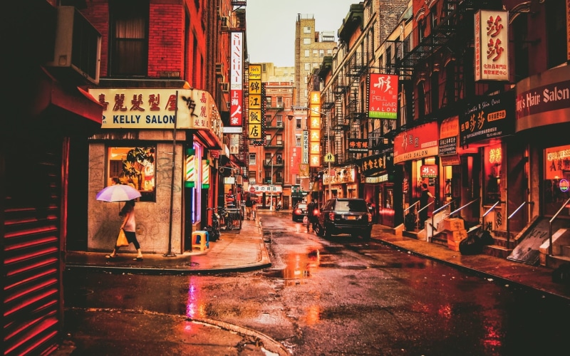 York, Street, USA, Cars, Restaurants, People, New, Chinatown, 1080P