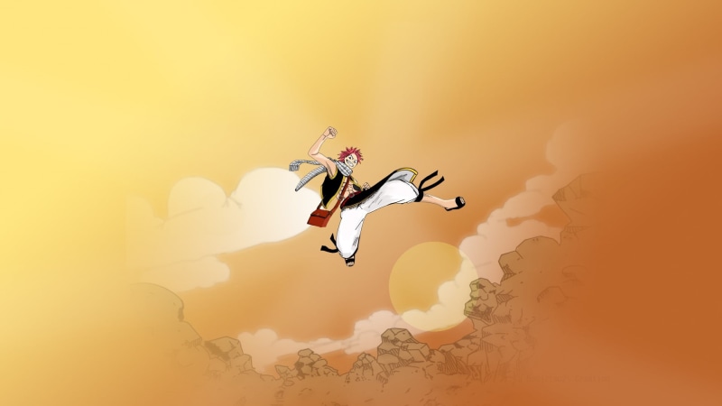 real people, lifestyles, nature, mid-air, low angle view, luffy, transportation, anime, leisure activity, Fairy Tail, copy space, flying, sport
