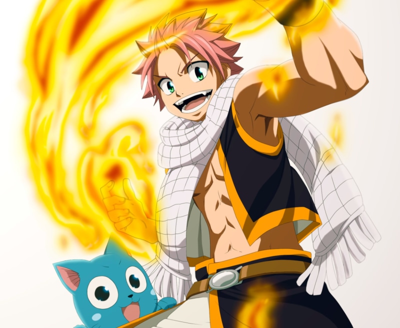 Anime, Fairy Tail, Natsu Dragneel, Happy (Fairy Tail), 1080P