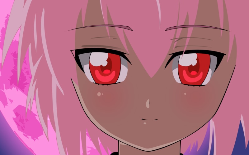 red eyes, Artemis, 1080P, pink hair, Tsukuyomi Moon Phase, anime girls