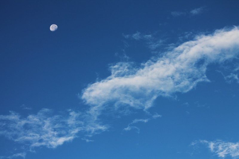 blue, cloudscape, backgrounds, heaven, moon set, blue sky, blue sky clouds, day moon, desktop background, beauty in nature, amber avalona, tranquil, atmosphere