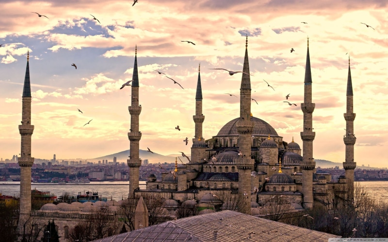 Ottoman Empire, cityscape, Janissaries, mosque, 2K, building, sky