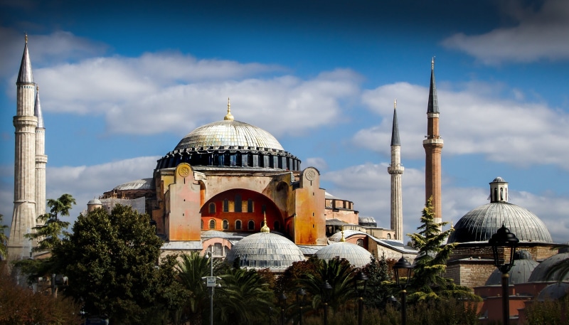 sky, spire, architecture, building, tree, travel Locations, dome, cultures, islam, famous Place, ottoman Empire, tourism, Turkey, outdoors, blue Mosque