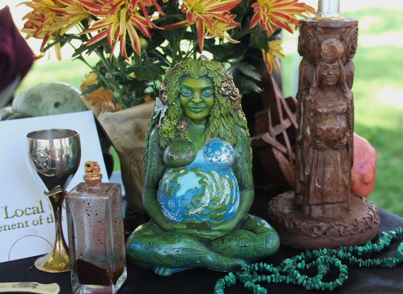 wicca, day, nature magic, religion, male likeness, amber avalona, art and craft, focus on foreground, green, altar, earth, ritual, green color, pantheism