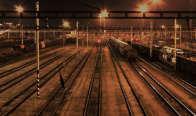 wagon, no people, railway, night, station, railroad station platform, picture, public transportation, photo, city, travel, south bohemia, outdoors, machine