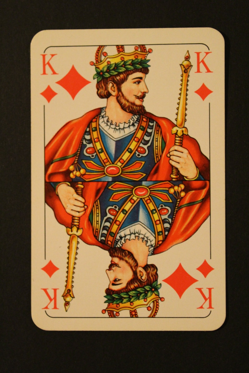 indoors, close-up, diamonds, play, no people, creativity, card game, multi colored, building, male likeness, human representation, 5K, architecture, belief