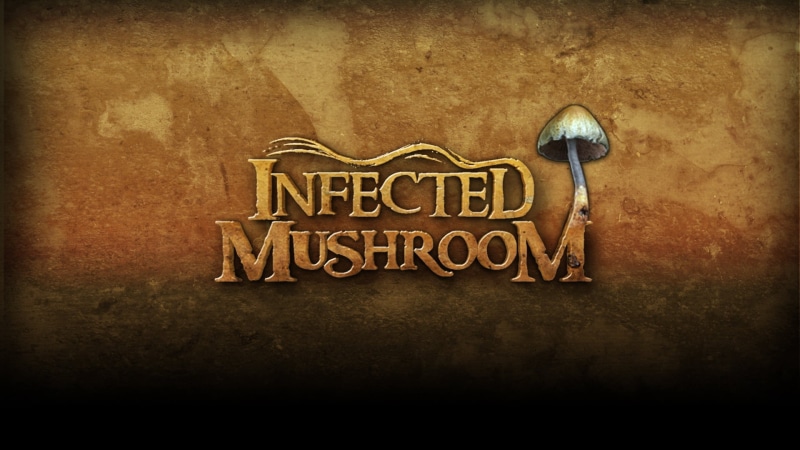 banner, graphics, label, indoors, poster, text, textured, brown, infected, infected mushroom, digital, wall, illustration, celebration, wood - material
