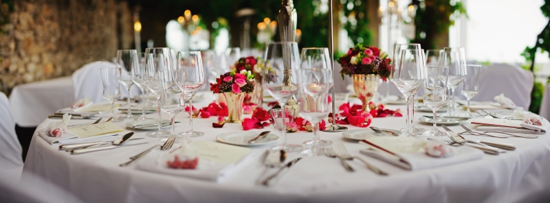 noble, champaign, 4K, restaurant, glass, flowers, decoration, food, no people, outdoors, hotel, luxury, plate, silver, wineglass, party, event, crockery