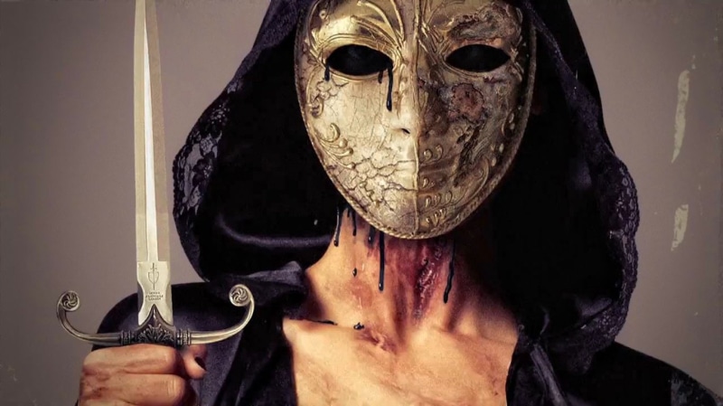 obscured face, mask - disguise, portrait, knife - weapon, adult, close-up, human skull, Bring Me The Horizon, spooky, Band (Music), mystery, celebration