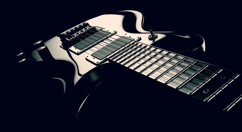 Washburn, electricguitar, Dark, Cinema4D, 1080P, black, Design, Music, Glossy, electric, instrument, Guitar, white