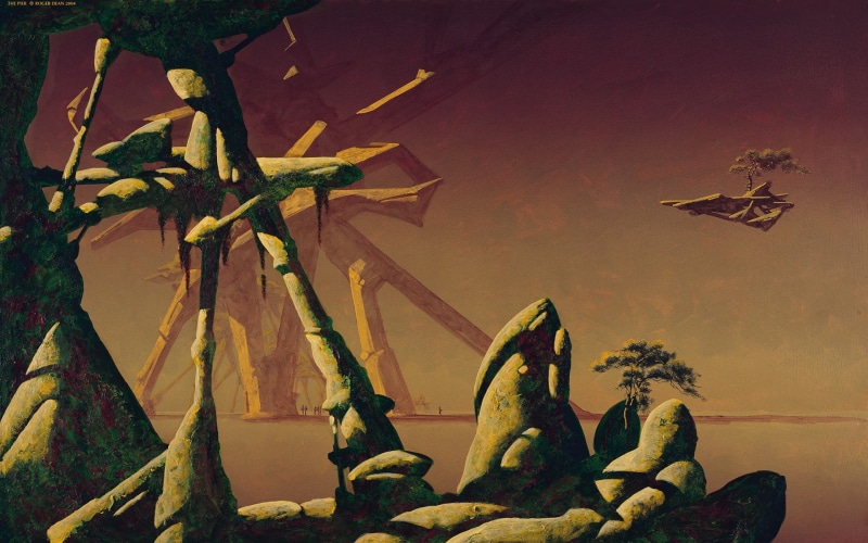 art and craft, sculpture, Roger Dean, representation, mode of transportation, 1080P, creativity, beauty in nature, no people, day, plant, craft, sunlight