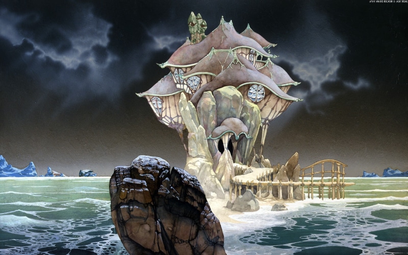 1080P, beauty in nature, sea, Roger Dean, animal themes, representation, sculpture, fantasy Art, rock, animal representation, motion, animal, outdoors