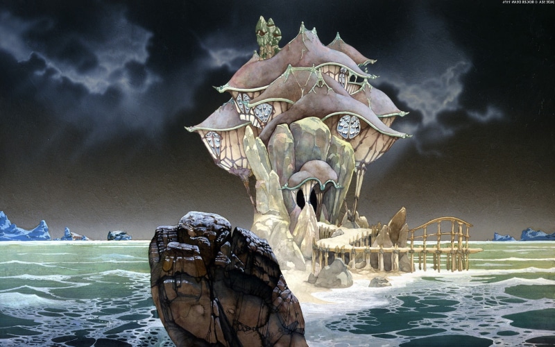 animal themes, representation, water, 1080P, roger dean fantasy art rock sea, nature, creativity, night, outdoors, sculpture, motion, sea, beauty in nature