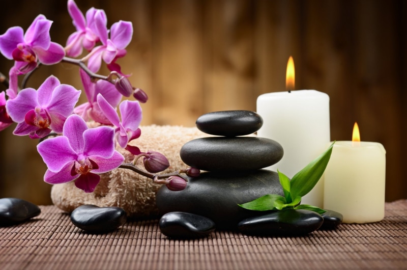 Spa, Religious, Zen, 1080P, Orchid, Towel, Candle
