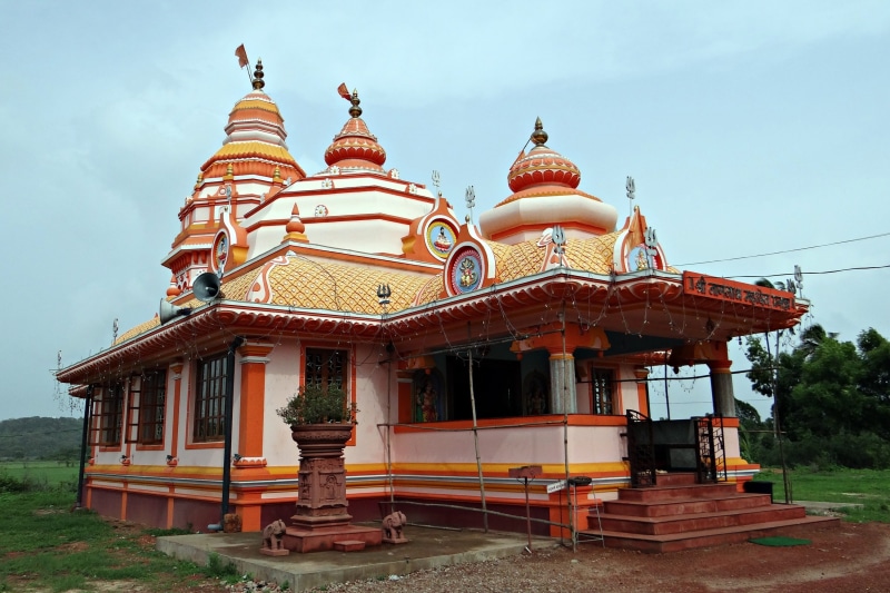 hinduism, nature, building, day, low angle view, outdoors, Parra, 2K, place of worship, Temple, goa, spirituality, Religion, Mahadev, parra mahadev temple