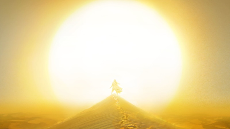 lens flare, religion, spirituality, sunlight, nature, one person, tranquility, Noah Bradley, sunset, Sun, 1080P, beauty in nature, tranquil scene, idyllic