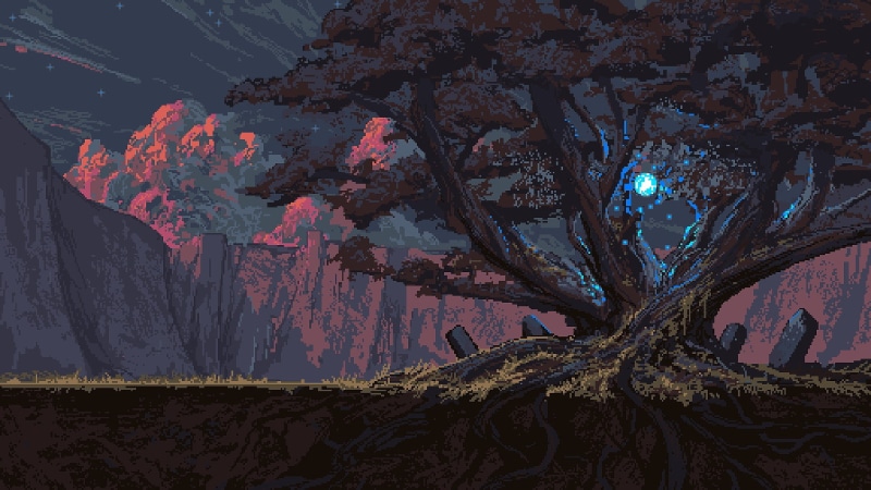 roots, Pixel Art, 1080P, Trees, Noah Bradley, Magic