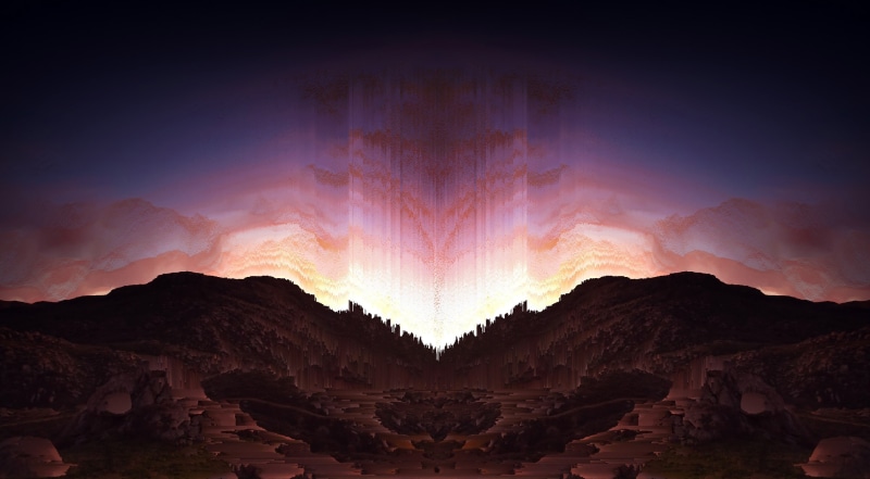 environment, eroded, 2K, solid, mountain range, tranquility, formation, digital, no people, mountain, physical geography, travel, pixel sorting