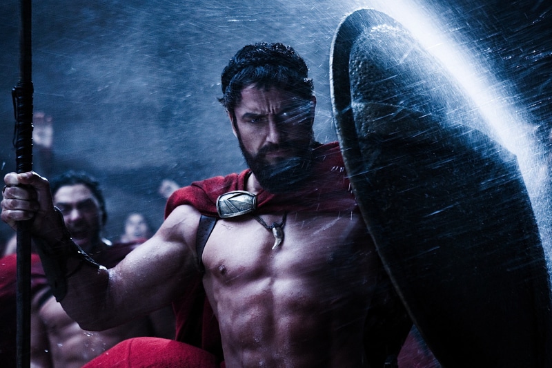 300 Spartans, Gerard Butler, the film, shield, 2K
