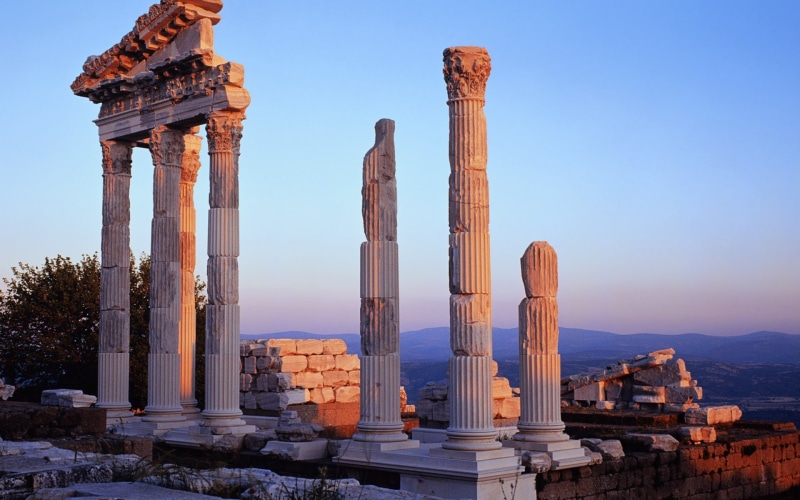 sunlight, nature, ancient greece, 1080P, ruin, temple