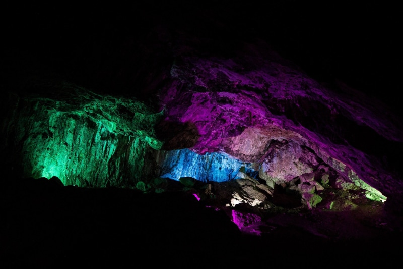 land, entrance, 1080P, grotto, sous, terre, cave, stalagmites