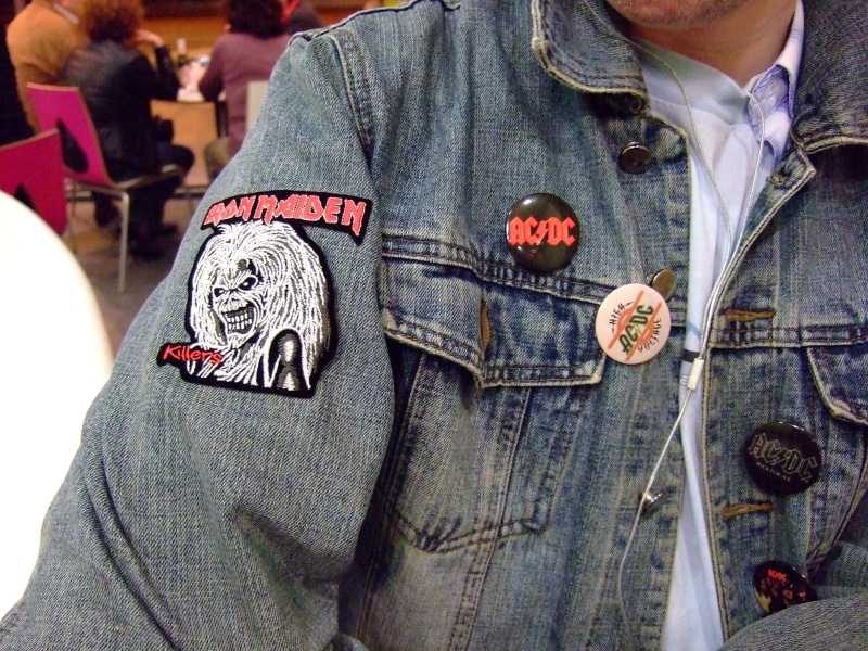 acdc, front view, men, heavy metal, jacket, 2K, veneers, casual clothing, jeans, modern music, rock, people, rocker, real people, rock n roll, denim, outdoors
