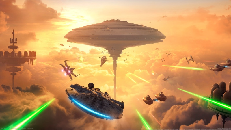 Star Wars: Battlefront, video games, cloud city, Bespin, 4K, Millennium Falcon