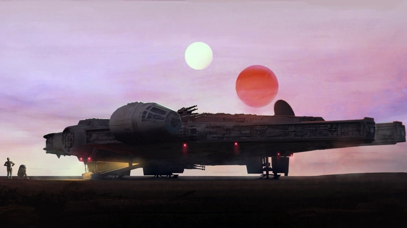 nature, 1080P, no people, outdoors, sunset, silhouette, twilight, beauty in nature, Star Wars, environment, transportation, helium, dusk, pink color, air vehicle