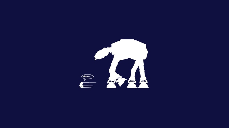 copy space, illustration, humor, architecture, AT-AT, lifestyles, real people, standing, R2-D2, one person, silhouette, indoors, 1080P, nature, animal