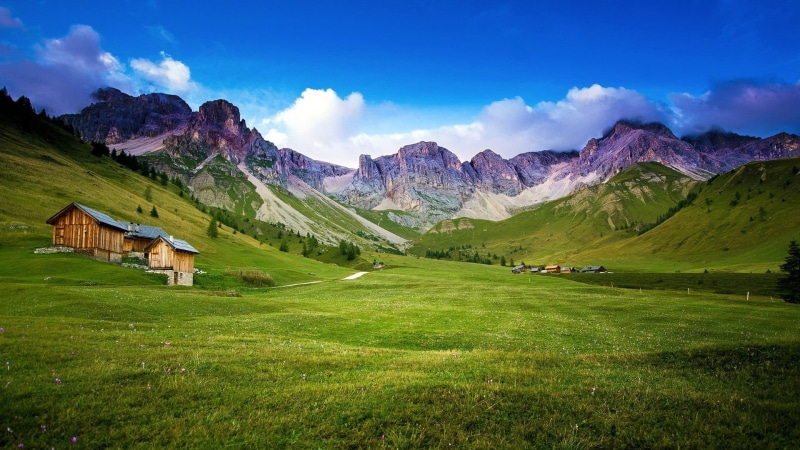 alp, scenics - nature, travel destinations, no people, tourism, grass, tree, mountain range, natural elevation, hills, alpine, mountain peak, summer, range