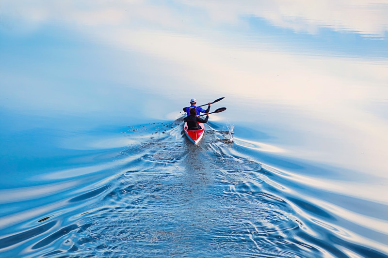 real people, sculling, women, boating, scenics - nature, canoe, rowing, two people, competition, summer, water Sport, sport Rowing, water, nautical Vessel