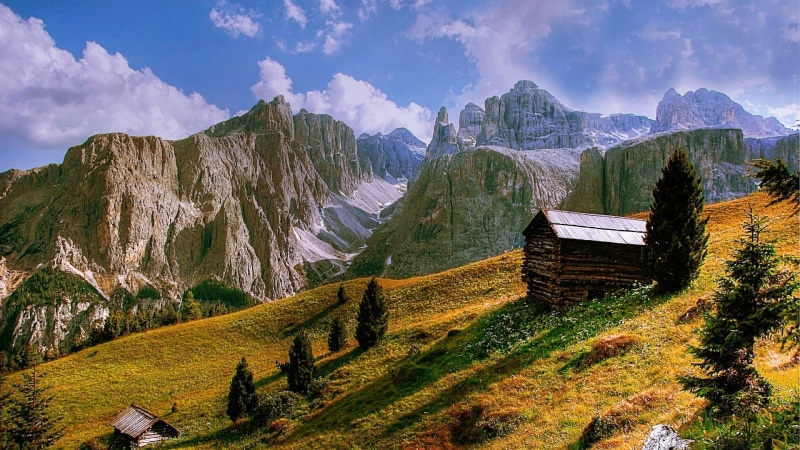travel destinations, history, europe, bolzano, dolomites, sudtirol, tranquility, sky, tranquil scene, environment, travel, italy, village, non-urban scene