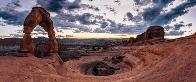 environment, arid climate, tranquil scene, beauty in nature, rock, united states, scenics - nature, rock formation, moab, sky, climate, mountain, solid