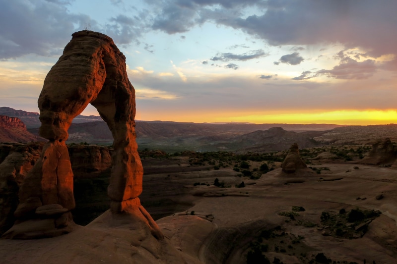 tranquility, arches national park, physical geography, no people, united states, solid, idyllic, clouds, red sky, arches, sky, national park, non-urban scene