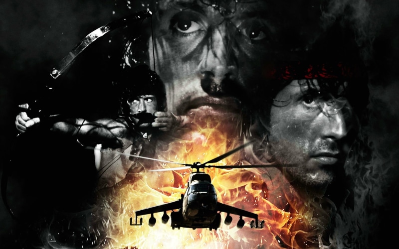 film, adventure, poster, movie, rambo, helicopter, action, warrior, drama, 1080P