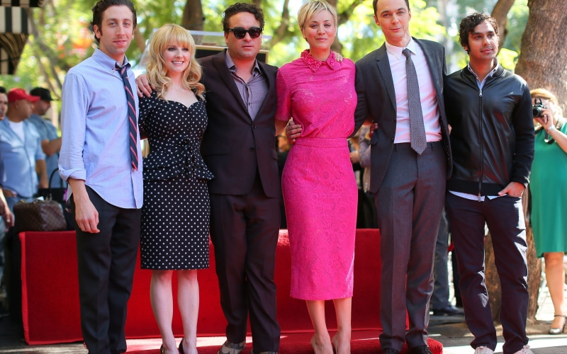 2K, fame, black, the big bang theory, square, polka, dotted, neckline, theory, walk, big, women, white, dress, s, bang, cast, stars