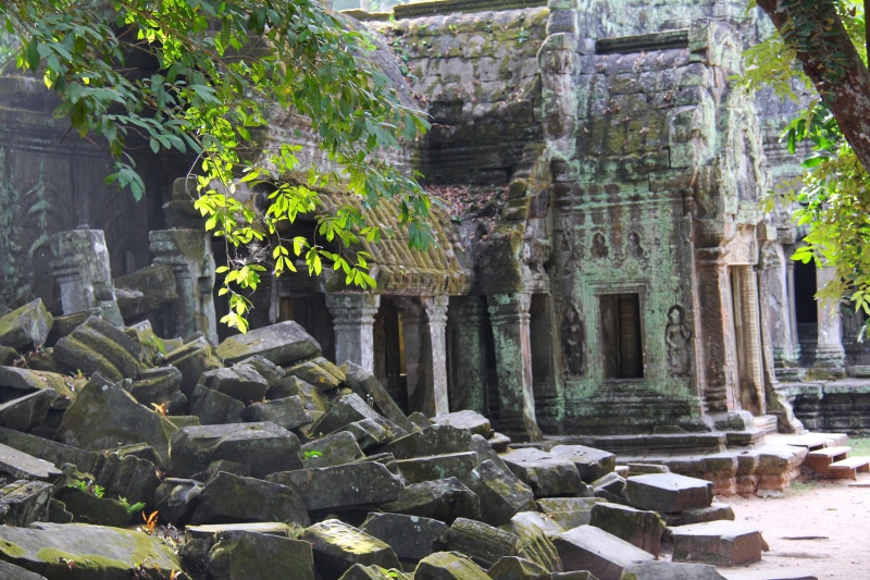 rock, unesco, antique, day, ta prohm temple, place of worship, building, stone, travel, ancient civilization, beautiful, the past, rock - object, column