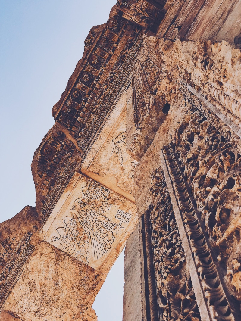 baalbeck, lebanon, place of worship, architectural column, ancient civilization, old ruin, no people, art and craft, the past, 4K, carving - craft product