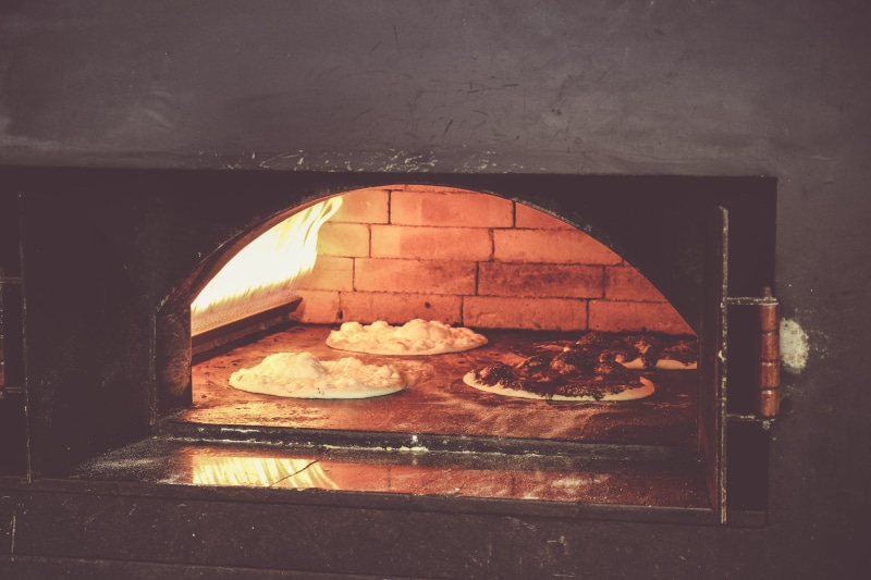 oven, wood - material, restaurant, still life, 2K, directly above, pizza, food and drink, lebanon, preparing food, liban, no people, bread, heat - temperature