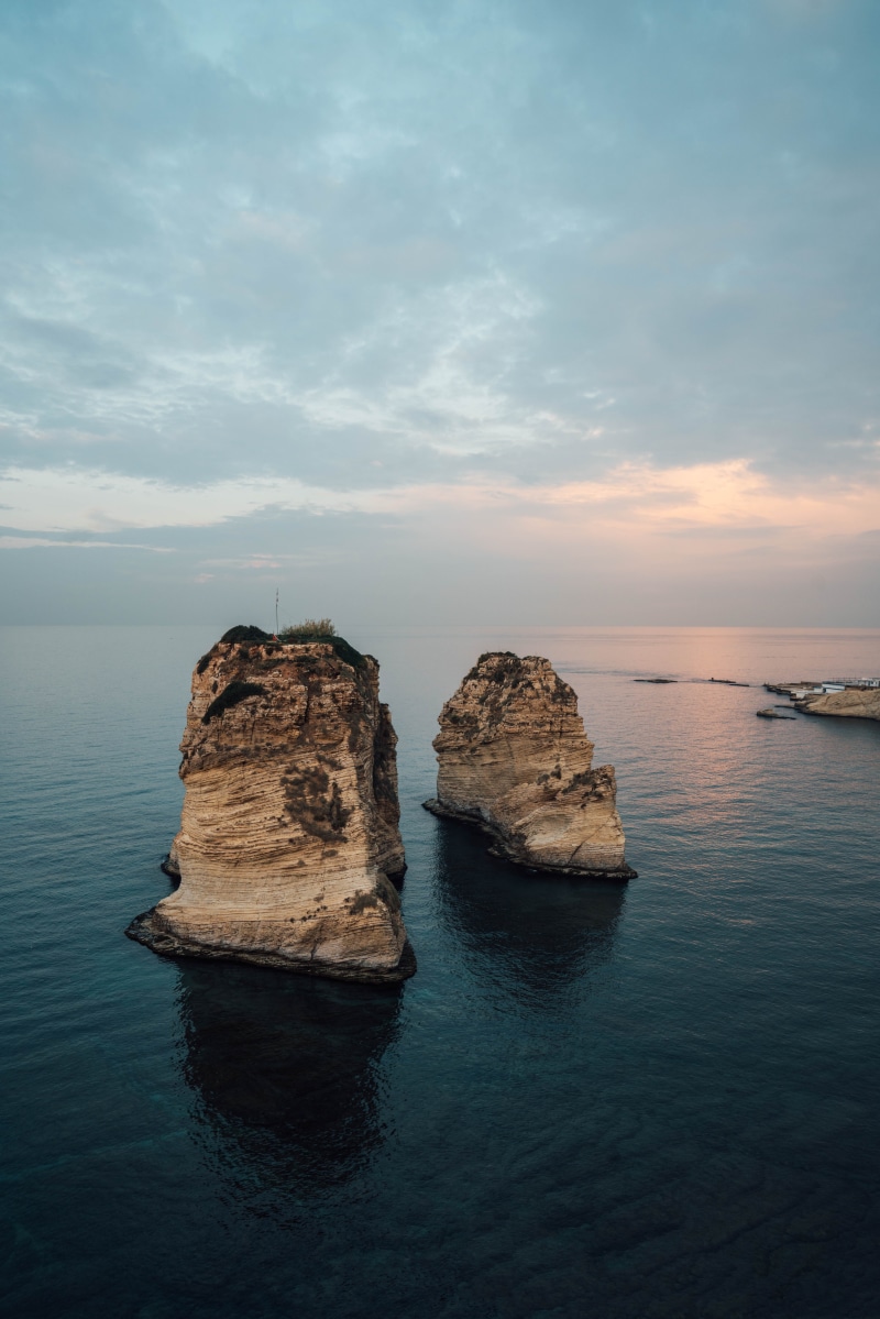 sea, tranquil scene, landscape, rock formation, ocean, horizon, stack rock, cloud - sky, nature, outdoors, scenics - nature, horizon over water, idyllic
