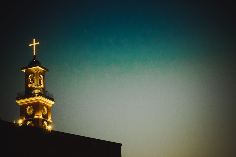 spire, copy space, spirituality, building, architecture, low angle view, liban, clear sky, cross, built structure, belief, sky, lebanon, place of worship