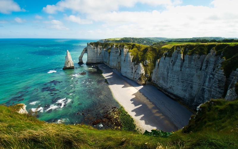 ocean, beach, coast, landscape, cliff, nature, hd, 1080P