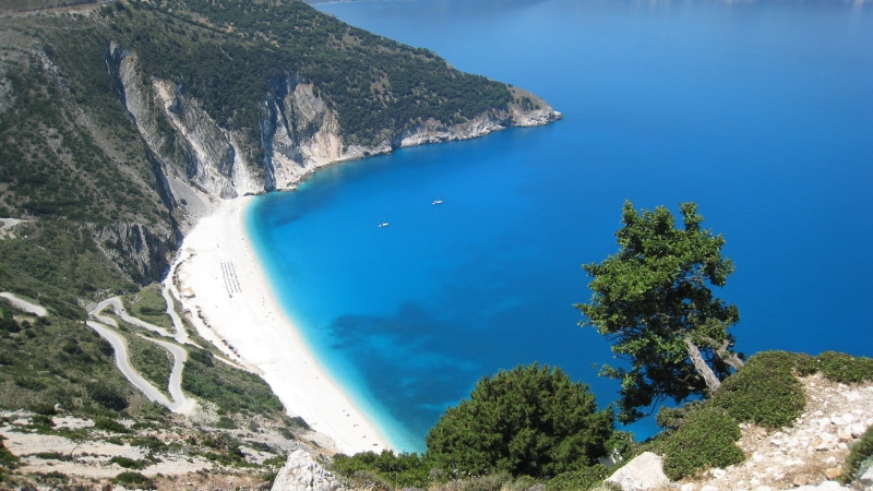 nature, turquoise colored, tranquil scene, tourism, water, mediterranean Sea, mountain, non-urban scene, plant, angle, sea, tranquility, travel destinations