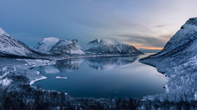 ice, no people, tranquility, sky, mountain, cold temperature, mountains, lake, surrounded, landscape, scenics - nature, tranquil scene, nature, snowcapped mountain