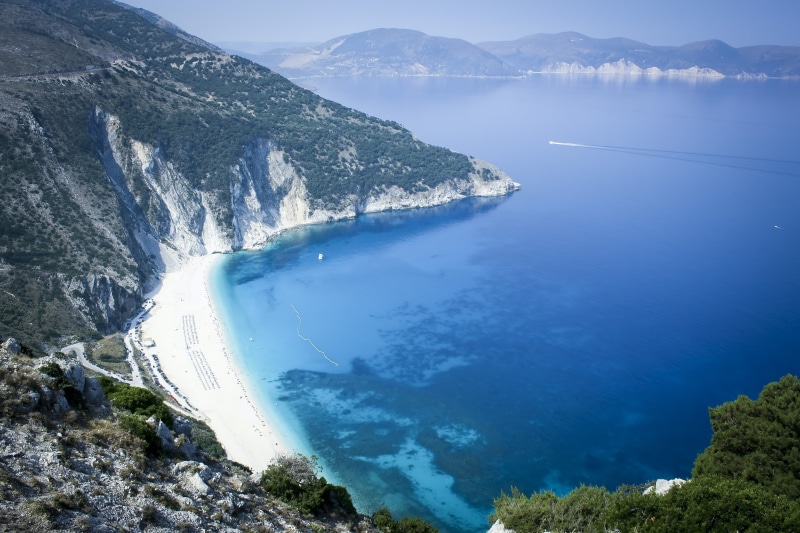 beside, Beach, Sun, travel, white, Boat, Greek, ocean, Water  Blue, scenics, Nature, Greece, sea, summer, blue, Ocean  Water, mountain, coastline, Sand
