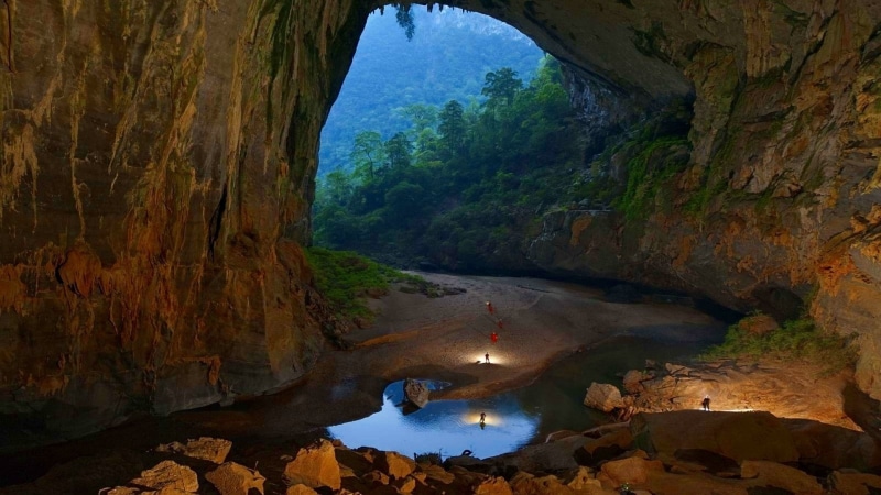 Kukenán-tepui (venezuela), Venezuela, nature, landscape, cave, 1080P