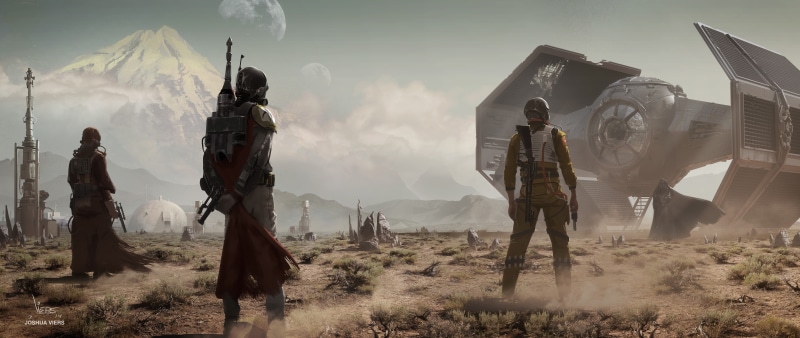 TIE Advanced, science fiction, artwork, Star Wars, 4K
