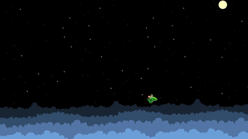 8-bit, stars, cave story, video games, space, clouds, pixels, dragon, 1080P, pixel art, Moon